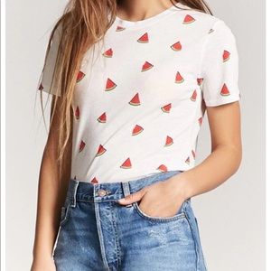 NWOT watermelon cotton tee forever21